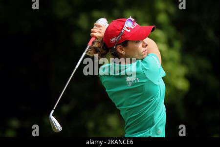 Gaby Lopez du Mexique est en 7th lors de la dernière manche du championnat Volvik de la LPGA au country club de Travis Pointe, Ann Arbor, MI, USA Sunday, 28 mai, 2017. (Photo de Jorge Lemus/NurPhoto) *** Veuillez utiliser le crédit du champ de crédit *** Banque D'Images