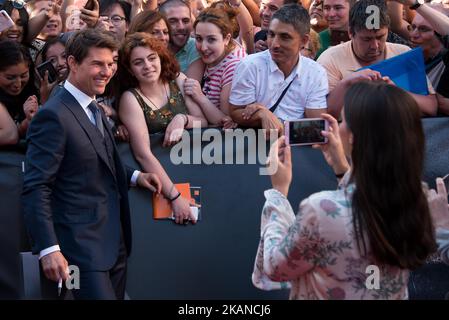 Tom Cruise participe à la première espagnole 'The Mummy' au cinéma 'Callao City Lights' à Madrid le 29 mai 2017 (photo de Gabriel Maseda/NurPhoto) *** Veuillez utiliser le crédit du champ de crédit *** Banque D'Images