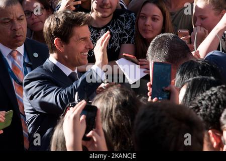 Tom Cruise participe à la première espagnole 'The Mummy' au cinéma 'Callao City Lights' à Madrid le 29 mai 2017 (photo de Gabriel Maseda/NurPhoto) *** Veuillez utiliser le crédit du champ de crédit *** Banque D'Images