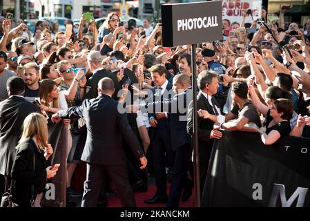 Tom Cruise participe à la première espagnole 'The Mummy' au cinéma 'Callao City Lights' à Madrid le 29 mai 2017 (photo de Gabriel Maseda/NurPhoto) *** Veuillez utiliser le crédit du champ de crédit *** Banque D'Images