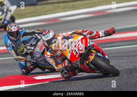 MotoGP - Marc Marquez(Spa), Repsol Honda Team pendant le Grand Prix MotoGP Monster Energy of Catalunya, sur le circuit Barcelone-Catalunya, Barcelone le 11th juin 2017 à Barcelone, Espagne. -- (photo par Urbanandsport/NurPhoto) *** Veuillez utiliser le crédit du champ de crédit *** Banque D'Images