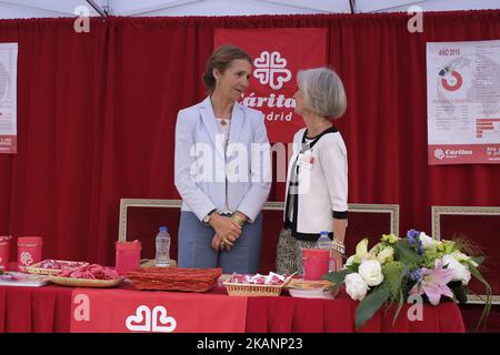 La princesse Elena d'Espagne assiste à la « Journée de la Charité » à 15 juin 2017, à Madrid, en Espagne. (Photo par Oscar Gonzalez/NurPhoto) *** Veuillez utiliser le crédit du champ de crédit *** Banque D'Images