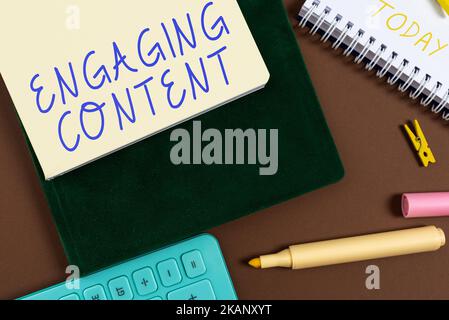 Légende de texte présentant du contenu attrayant. Concept qui signifie que l'adaptation ou la conception d'un lieu de travail pour les utilisateurs est nécessaire Banque D'Images