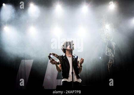 La chanteuse de rock américaine alternative et chansonnante LP sur scène lors du Moon&Stars Festival 2017 à Locarno, en Suisse, sur 15 juillet 2017. (Photo de Roberto Finizio/NurPhoto) *** Veuillez utiliser le crédit du champ de crédit *** Banque D'Images