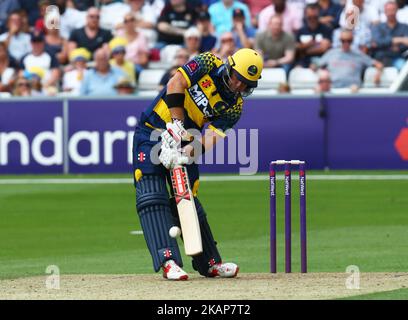 Colin Ingram de Glamorgan pendant le match Blast de NatWest T20 entre les Aigles d'Essex et Glamorgan au terrain du comté de Cloudfm sur 16 juillet 2017 à Chelmsford, en Angleterre.(photo de Kieran Galvin/NurPhoto) *** Veuillez utiliser le crédit du champ de crédit *** Banque D'Images