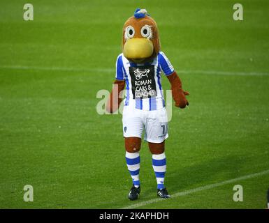 La mascotte unie de Colchester lors du premier match de la coupe Carabao entre Colchester United et la villa Aston au stade communautaire de Colchester, Colchester, Angleterre sur 9 août 2017. (Photo de Kieran Galvin/NurPhoto) *** Veuillez utiliser le crédit du champ de crédit *** Banque D'Images