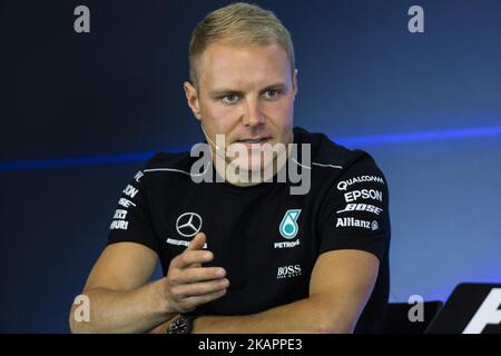 77 BOTTAS Valtteri de Finlande de l'équipe Mercedes GP à la conférence de presse officielle de la FIA lors du Grand Prix belge de Formule 1 au circuit de Spa-Francorchamps sur 24 août 2017 à Spa, Belgique. (Photo par Xavier Bonilla/NurPhoto) Banque D'Images