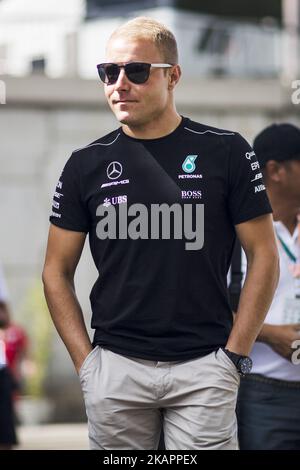 77 BOTTAS Valtteri de Finlande de l'écurie Mercedes GP pendant le Grand Prix belge de Formule 1 au circuit de Spa-Francorchamps sur 24 août 2017 à Spa, Belgique. (Photo par Xavier Bonilla/NurPhoto) Banque D'Images