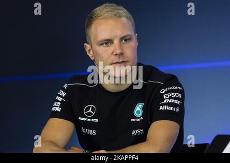 77 BOTTAS Valtteri de Finlande de l'équipe Mercedes GP à la conférence de presse officielle de la FIA lors du Grand Prix belge de Formule 1 au circuit de Spa-Francorchamps sur 24 août 2017 à Spa, Belgique. (Photo par Xavier Bonilla/NurPhoto) Banque D'Images