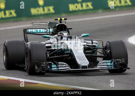 77 BOTTAS Valtteri de Finlande de l'écurie Mercedes GP pendant le Grand Prix belge de Formule 1 au circuit de Spa-Francorchamps sur 25 août 2017 à Spa, Belgique. (Photo par Xavier Bonilla/NurPhoto) Banque D'Images