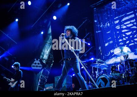 Le groupe de rock punk américain au Drive in se présentant en direct au Lowlands Festival 2017 Biddinghuizen, pays-Bas, le 20 août 2017, au cours de la troisième journée du célèbre festival de musique hollandais. (Photo de Roberto Finizio/NurPhoto) Banque D'Images