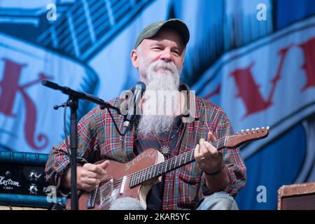 Le bluesman américain Seasick Steve se produit au festival OnBlackheath à Londres sur 10 septembre 2017. (Photo par Alberto Pezzali/NurPhoto) Banque D'Images