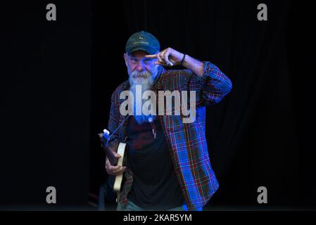 Le bluesman américain Seasick Steve se produit au festival OnBlackheath à Londres sur 10 septembre 2017. (Photo par Alberto Pezzali/NurPhoto) Banque D'Images