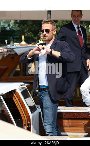 Venise, Italie. 09 septembre 2017. Départ de Matthias Schoenaerts de l'hôtel Excelsior (photo de Matteo Chinellato/NurPhoto) Banque D'Images