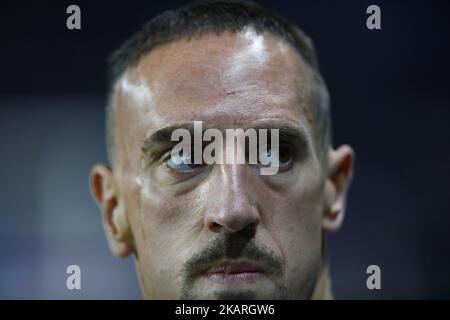 Franck Ribery lors du match de football de la Ligue des champions de l'UEFA entre Paris Saint-Germain et le Bayern de Munich sur 27 septembre 2017 au stade du Parc des Princes à Paris. (Photo de Mehdi Taamallah/NurPhoto) Banque D'Images