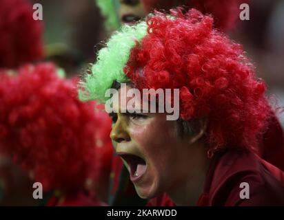 Soutien du Portugal lors du match de qualification de la coupe du monde FIFA 2018 entre le Portugal et la Suisse au stade Luz à 10 octobre 2017, à Lisbonne, au Portugal. (Photo de Carlos Costa/NurPhoto) Banque D'Images