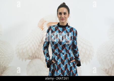 Megan Montaner participe à la classe de maître de la COLLECTION DE VELOURS de séries TV à la FONDATION TELEFONICA à Madrid, Espagne sur 22 octobre 2017. (Photo par Oscar Gonzalez/NurPhoto) Banque D'Images