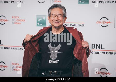 Go Nagai participe à la séance photo « Mazinger Z Infinity » lors du Festival du film de Rome 12th à l'Auditorium Parco Della Musica on 28 octobre 2017 à Rome, en Italie. (Photo par Luca Carlino/NurPhoto) Banque D'Images