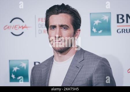 Jake Gyllenhaal participe à la séance de photocall 'Stronger' lors du Festival du film de Rome 12th à l'Auditorium Parco Della Musica on 28 octobre 2017 à Rome, en Italie. (Photo par Luca Carlino/NurPhoto) Banque D'Images