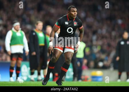 La Semesa Rokoduguni d'Angleterre lors de la Old Mutual Wealth Series entre l'Angleterre contre l'Argentine au stade de Twickenham à Londres, Royaume-Uni sur 11 novembre 2017. (Photo de Kieran Galvin/NurPhoto) Banque D'Images