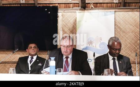 Ibrahim Thiaw, Directeur exécutif adjoint de l'ONU pour l'environnement, à l'occasion du lancement de la « feuille de route pour un système financier durable » à la conférence sur le changement climatique, COP23 Fidji, à Bonn, en Allemagne, les 13th novembre 2017. (Photo par Dominika Zarzycka/NurPhoto) Banque D'Images