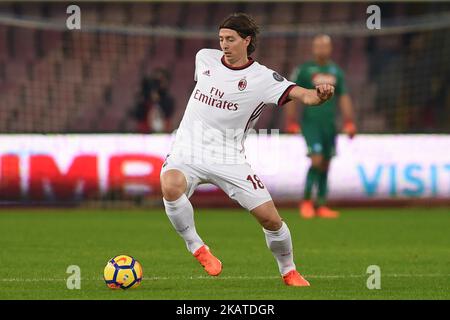 Riccardo Montolivo AC Milan lors de la série Un match TIM entre SSC Napoli et AC Milan au Stadio San Paolo Naples Italie le 18 novembre 2017. (Photo Franco Romano/NurPhoto) Banque D'Images