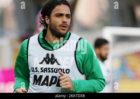 Alessandro Matri des Etats-Unis Sassuolo, pendant la série Un match entre Benevento Calcio et US Sassuolo au Stadio Ciro Vigorito sur 19 novembre 2017 à Benevento, Italie (photo de Paolo Manzo/NurPhoto) Banque D'Images