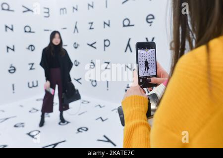 Entre-temps par Stanislaw Drozdz, artistes de Cracovie : l'exposition génération 1970–1979 - une partie de l'exposition actuelle du Musée d'art contemporain de Cracovie MOCAK. Le lundi 20 novembre 2017, à Cracovie, en Pologne. (Photo par Artur Widak/NurPhoto) Banque D'Images