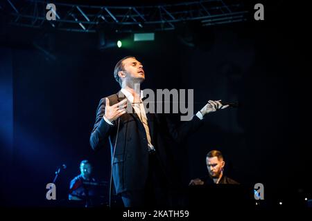 Le duo de pop synth anglais fait mal à la fabrique en direct à Milan, en Italie, sur 28 novembre 2017. (Photo de Roberto Finizio/NurPhoto) Banque D'Images