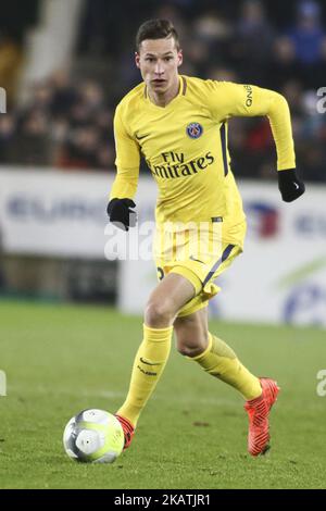 Draxler Julian 23 du PSG lors du match de football français L1 entre Strasbourg (RCSA) et Paris Saint-Germain (PSG) au stade Meinau à Strasbourg, dans l'est de la France, sur 2 décembre 2017. (Photo par Elyxandro Cegarra/NurPhoto) Banque D'Images