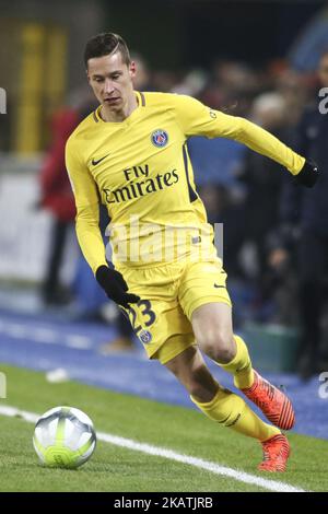 Draxler Julien du PSG lors du match de football français L1 entre Strasbourg (RCSA) et Paris Saint-Germain (PSG) au stade Meinau à Strasbourg, dans l'est de la France, sur 2 décembre 2017. (Photo par Elyxandro Cegarra/NurPhoto) Banque D'Images