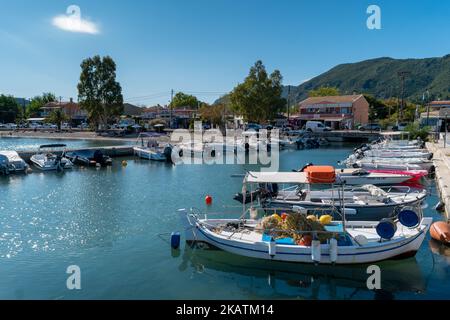 Plage d'Ipsos, Kato Agios Markos, Corfou. Banque D'Images