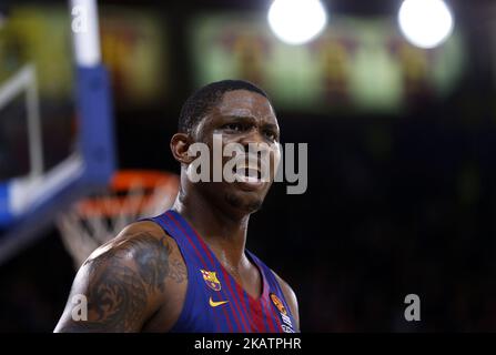 Kevin Seraphin pendant le match entre le FC Barcelone et Fenerbahce correspondant à la semaine 11 de l'Euroligue de basket, à Barcelone, sur 08 décembre 2017. (Photo par Urbanandsport/NurPhoto) Banque D'Images