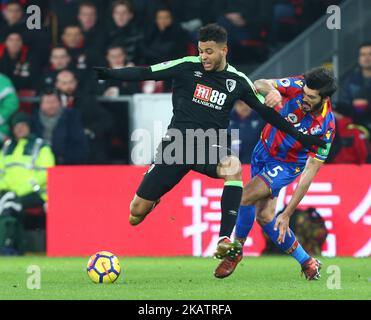 Joshua King de Bournemouth lors du match de la Premier League entre Crystal Palace et AFC Bournemouth au Selhurst Park Stadium, Londres, Angleterre, 09 décembre 2017. (Photo de Kieran Galvin/NurPhoto) Banque D'Images