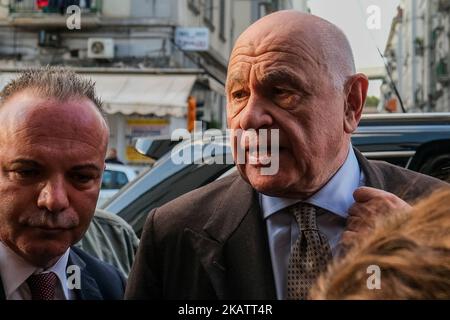 Carlo Nordio, du 22 au 23 octobre 2022 Ministre de la Justice du gouvernement Meloni, visite de la prison de Poggioreale à Naples pour voir la situation Banque D'Images