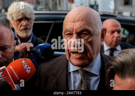 Carlo Nordio, du 22 au 23 octobre 2022 Ministre de la Justice du gouvernement Meloni, visite de la prison de Poggioreale à Naples pour voir la situation Banque D'Images