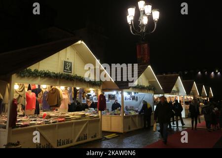 Le centre de Turin, en Italie, le 27 décembre 2017 quelques jours après noël a été joli désert et calme. Les magasins étaient presque vides. (Photo par Alexander Pohl/NurPhoto) Banque D'Images