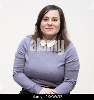 L'actrice Inma Cuevas assiste à la présentation de la performance théâtrale EL ANGEL EXTERMINADOR au Teatro Español Madrid. Espagne. 11 janvier 2018 (photo par Oscar Gonzalez/NurPhoto) Banque D'Images