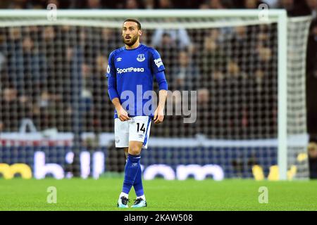 Cenk Tosun d'Everton lors du match de la Premier League entre Tottenham Hotspur et Everton au stade Wembley, Londres, Angleterre, le 13 janvier 2018 (photo de Kieran Galvin/NurPhoto) Banque D'Images