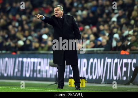 Sam Allardyce, gérant d'Everton, lors du match de la Premier League entre Tottenham Hotspur et Everton au stade Wembley, Londres, Angleterre, le 13 janvier 2018 (photo de Kieran Galvin/NurPhoto) Banque D'Images