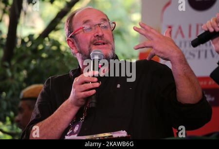 L'auteur William Dalrymple parle pendant le Jaipur Littérature Festival 2018 au Palais Diggi à Jaipur, Rajasthan, Inde, le 26 janvier 2018. (Photo de Vishal Bhatnagar/NurPhoto) Banque D'Images