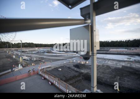 Cette photo montre une vue générale du chantier de construction du site Tokyo 2020 'Canoe Slalom course' à Tokyo sur 6 février 2018. La nouvelle installation accueillera le canoë (Slalom) pendant les Jeux Olympiques de Tokyo en 2020. Tokyo Metropolitan Government (TMG) « Tokyo 2020 sites Media Tour » pour expliquer les progrès mis à jour des constructions. (Photo par Alessandro Di Ciommo/NurPhoto) Banque D'Images