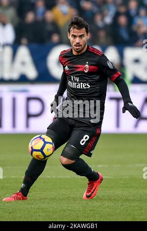 Suso de Milan pendant la série Un match entre SPAL et AC Milan au stade Paolo Mazza, Ferrara, Italie, le 10 février 2018. (Photo de Giuseppe Maffia/NurPhoto) Banque D'Images