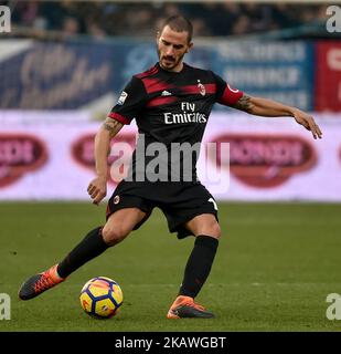 Leonardo Bonucci de Milan pendant la série Un match entre SPAL et AC Milan au stade Paolo Mazza, Ferrara, Italie, le 10 février 2018. (Photo de Giuseppe Maffia/NurPhoto) Banque D'Images