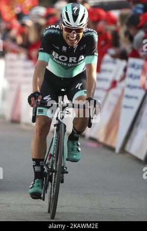 Cesare Benedetti de Bora-Hansgrohe pendant la phase 5th de la visite à vélo de l'Algarve entre Faro et Alto do Malhao, sur 18 février 2018. (Photo de Filipe Amorim/NurPhoto) Banque D'Images