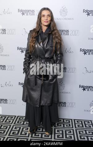 Ãngela Molina arrive au dîner officiel des nominés des Fotogramas de Plata 2017 Awards à Madrid, Espagne, 19 février 2018. Le 26 février, le magazine espagnol du cinéma 'Fotogramas' décerne les prix Fotogramas de Plata à des œuvres cinématographiques de premier plan en Espagne. (Photo par Oscar Gonzalez/NurPhoto) Banque D'Images