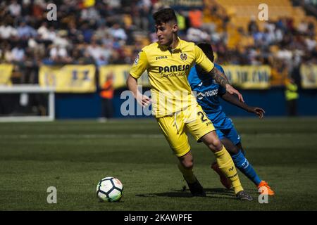 Daniel Raba pendant le match entre Villarreal CF contre Getafe CF, semaine 25 de la Liga 2017/18 au stade Ceramica, Villarreal, Espagne. 25 février 2018. (Photo de Jose Breton/NurPhoto) Banque D'Images