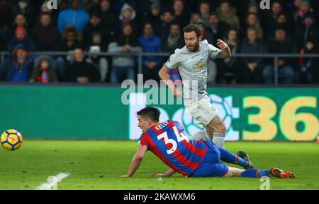 Juan Mata de Manchester United lors du match de la Premiership League entre Crystal Palace et Manchester United au stade Selhurst Park à Londres, en Angleterre, le 05 mars 2018. (Photo de Kieran Galvin/NurPhoto) Banque D'Images