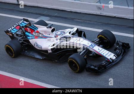 Le Williams de Sergueï Sirotkin lors des essais de Formule 1 sur le circuit Barcelone-Catalunya, le 06th mars 2018 à Barcelone, Espagne. -- (photo par Urbanandsport/NurPhoto) Banque D'Images