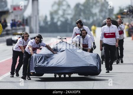 09 Marcus Ericsson de Suède Alfa Romeo Sauber F1 équipe C37 pendant la troisième journée de F1 essais d'hiver au circuit de Catalunya sur 8 mars 2018 à Montmelo, Espagne. (Photo par Xavier Bonilla/NurPhoto) Banque D'Images